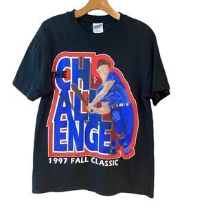 Hanes Sz M Men’s Black Vintage 1997 Florida AAU Roster Single Stitch T-Shirt